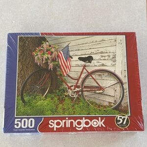 Springbok Red Bicycle 500-Piece Puzzle Brand New!